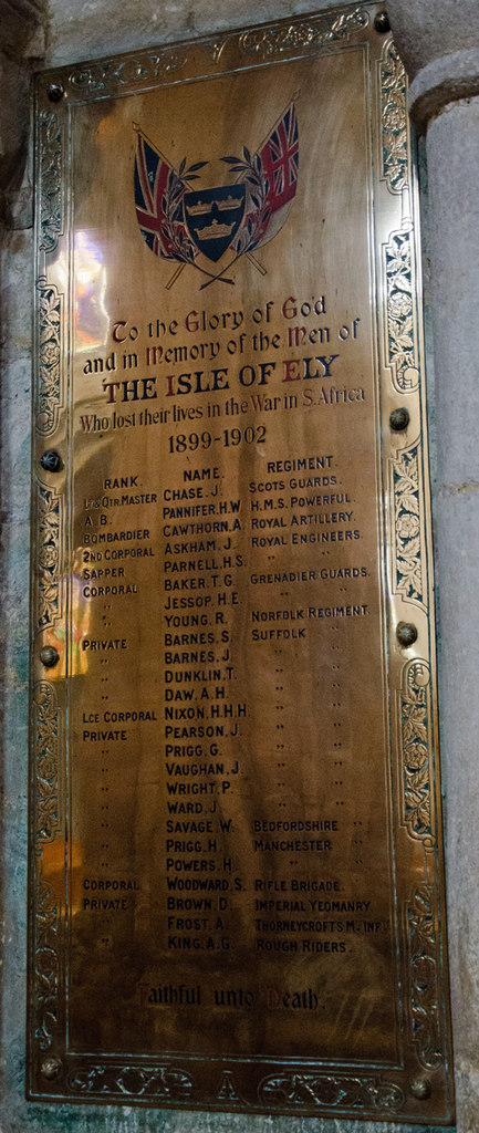 Boer War Memorial Isle of Ely