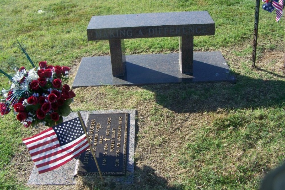 American War Grave Chapel Hill Memorial Gardens Cemetery #1