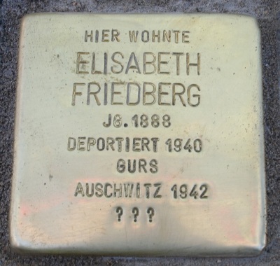 Stumbling Stones Kriegsstraße 122 #2