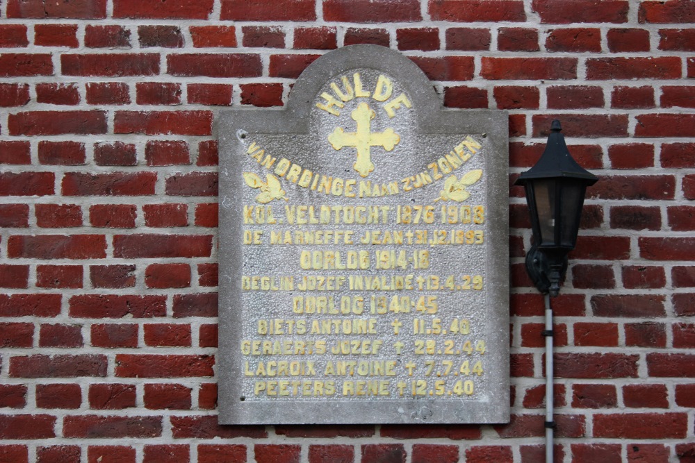 Commemorative Plate War Victims Ordingen #2