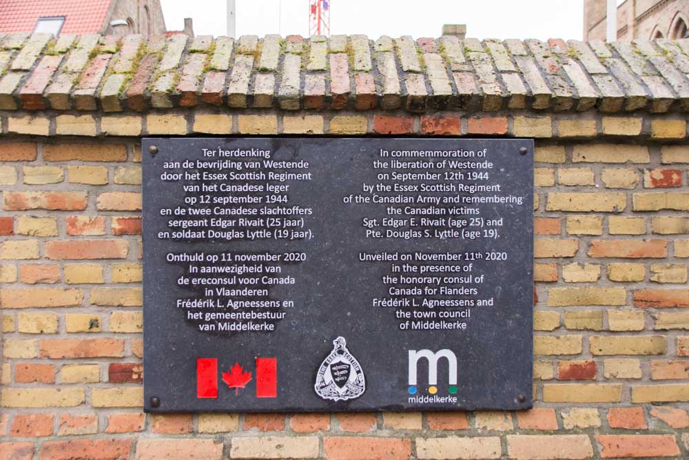 Memorial Stone Liberation Westende  September 12th 1944