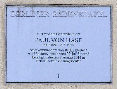 Gedenkteken Paul von Hase #1
