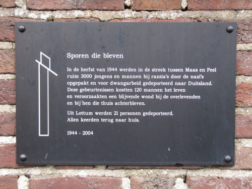 Monument 'Sporen die bleven' Lottum