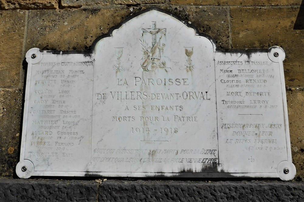 Memorial First World War Villers-devant-Orval #1