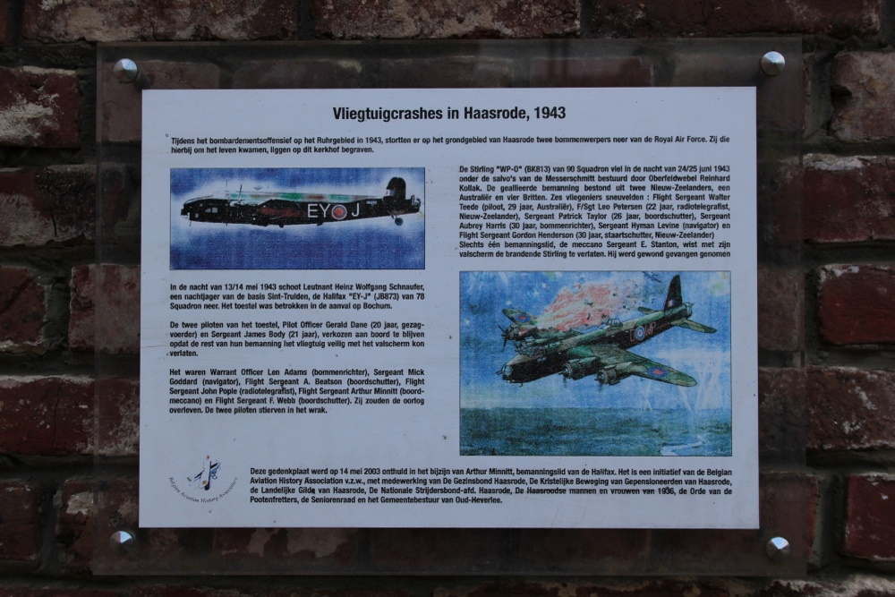 Commemorative Plate Plane Crashes Haasrode #2