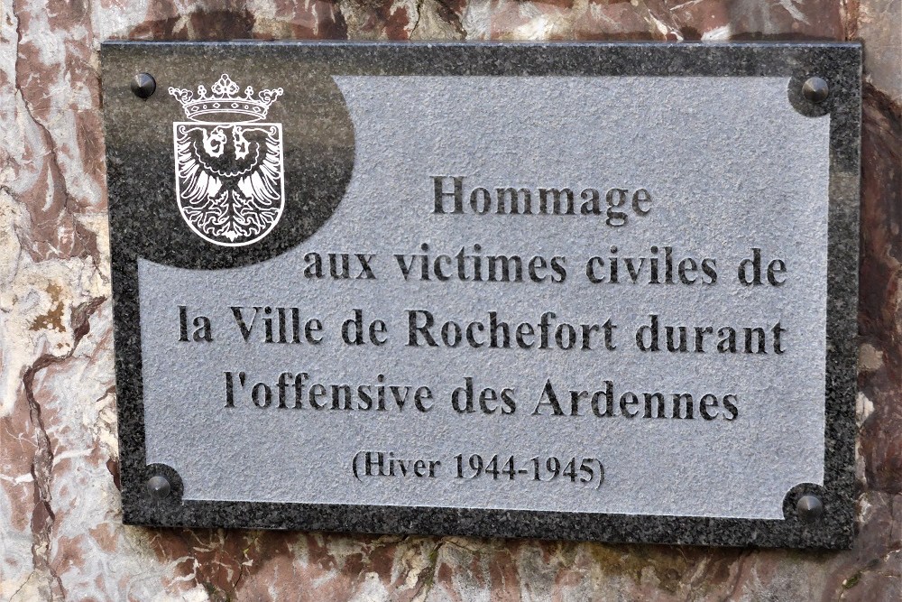 Memorial Stone Battle of the Bulge Rochefort #4