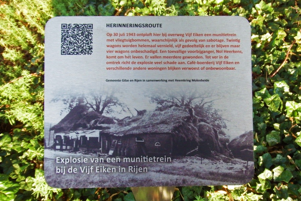 Herinneringsroute Tweede Wereldoorlog Munitietrein in Rijen Geëxplodeerd #1