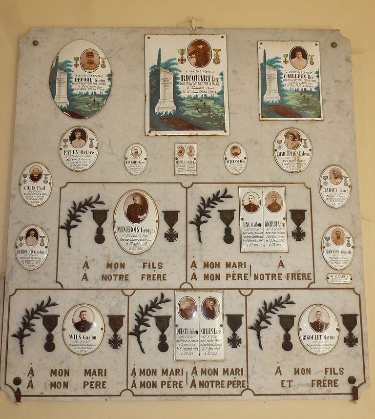 Oorlogsmonument Kerk Nordausques #1