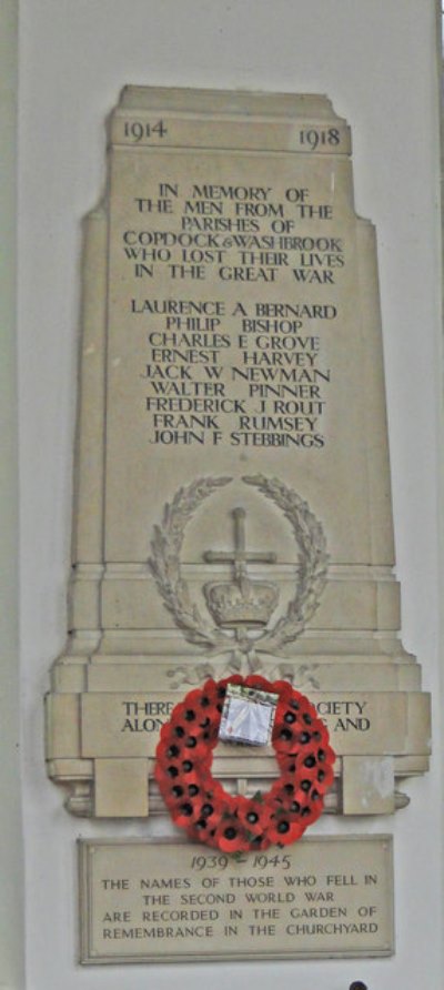 War Memorial St. Peter Church Copdock