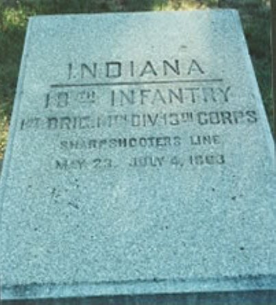 Positie-aanduiding Scherpschutterslinie 18th Indiana Infantry (Union) #1