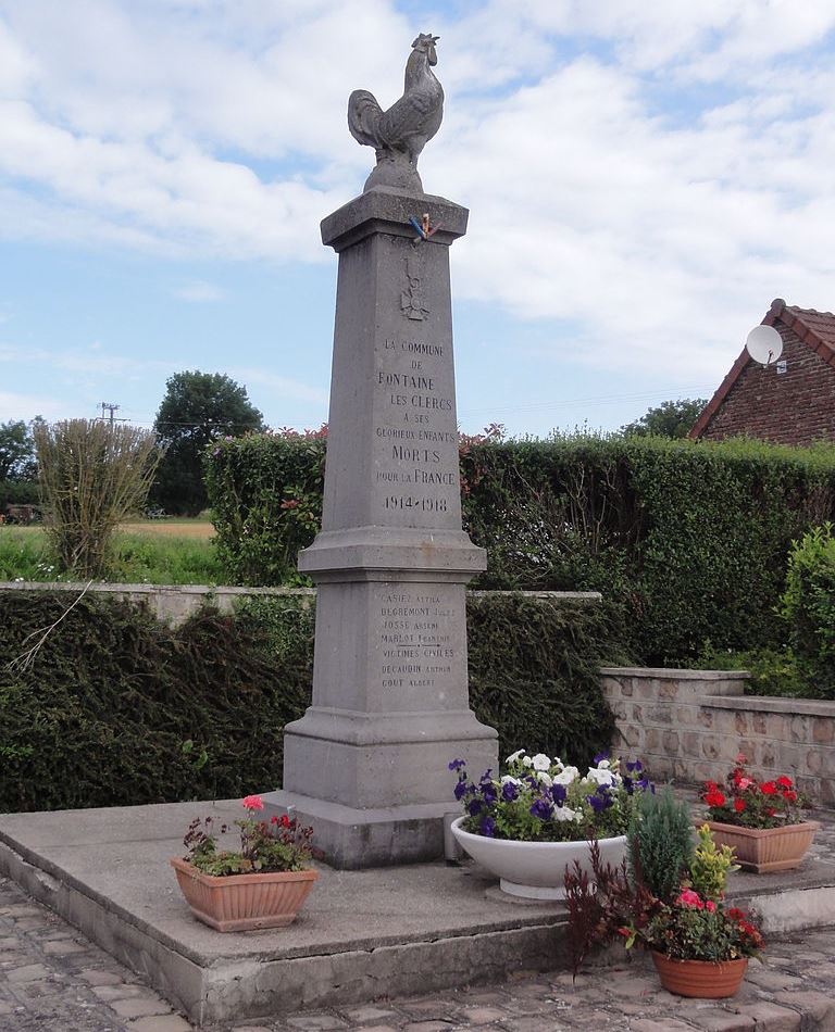 Monument Eerste Wereldoorlog Fontaine-ls-Clercs #1
