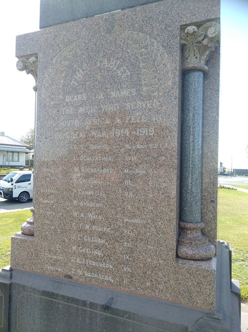 Boerenoorlogsmonument Timaru #3