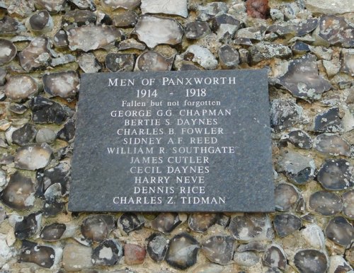 War Memorial Panxworth