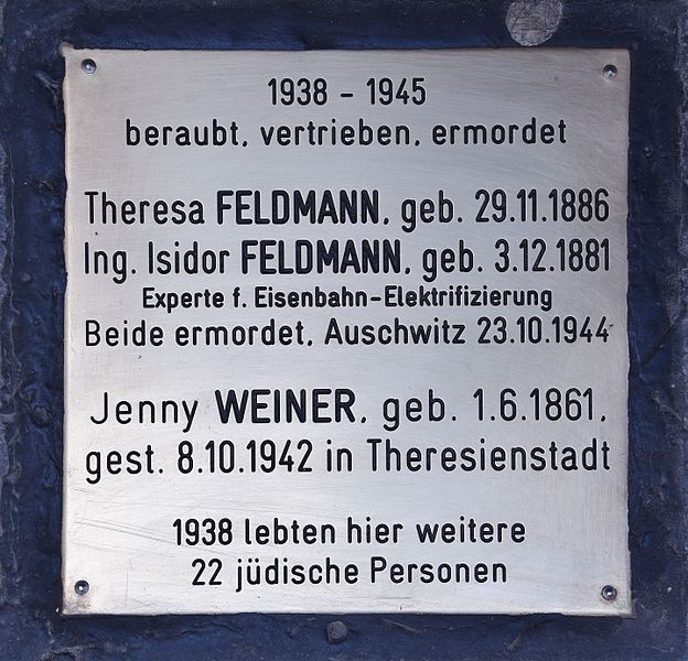 Remembrance Stone Reindorfgasse 17 #1