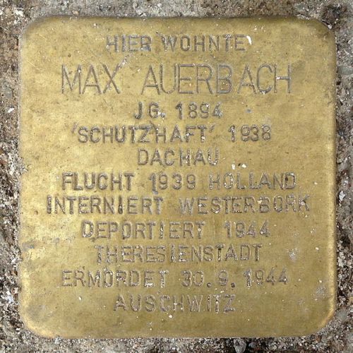 Stumbling Stones Moritzstraße 2 #2