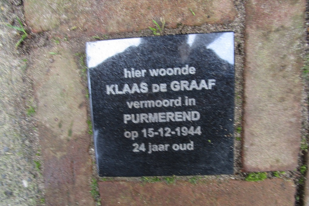 Memorial Stone Vermeerstraat 22 #1