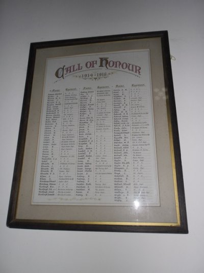 Roll of Honour St. Mary Church