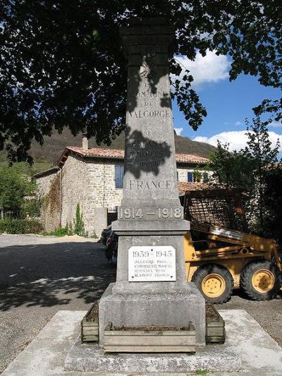 Oorlogsmonument Valgorge