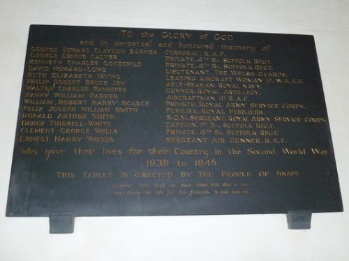 War Memorial St Mary Magdalene Church