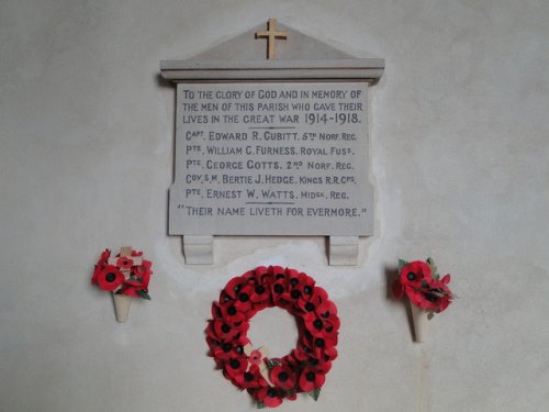 Oorlogsmonument Ridlington Church #1