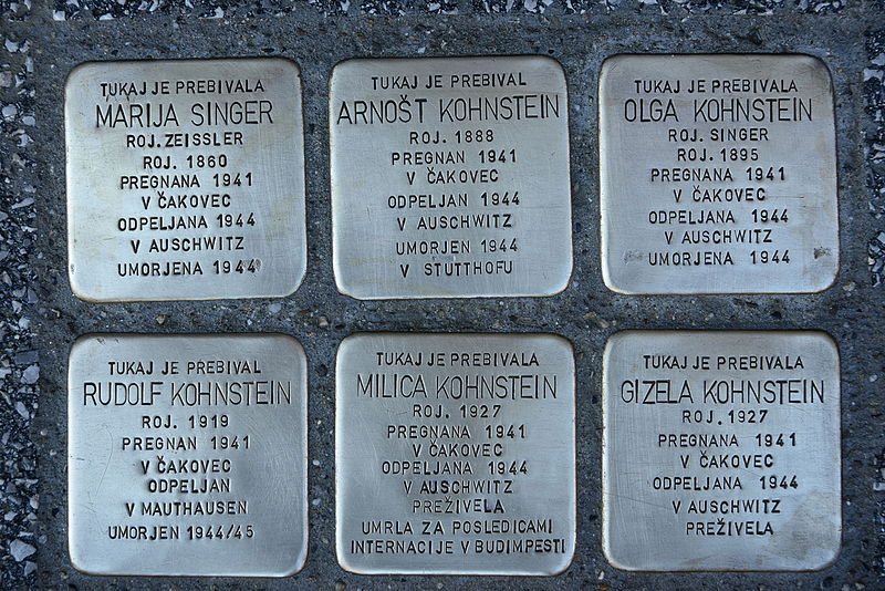 Stolpersteine Ulica kneza Koclja 2