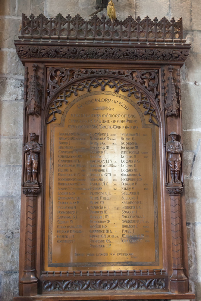 Roll of Honour St. Johns Church Tideswell #2