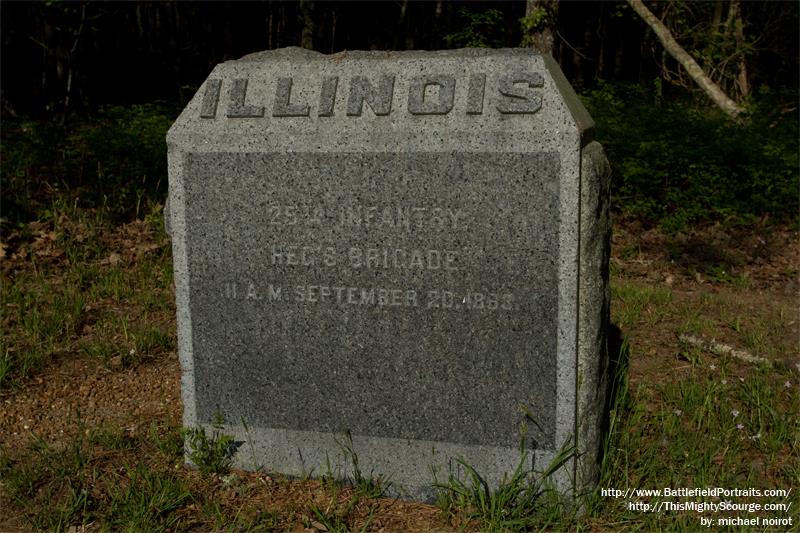 Locatie-aanduiding 25th Illinois Infantry