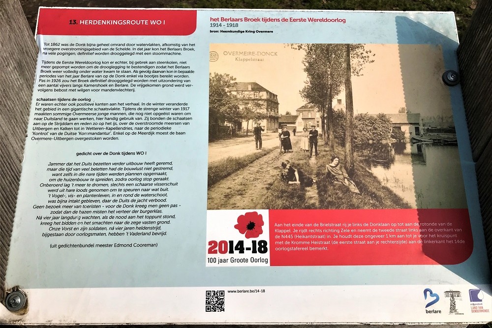 Herdenkingsroute 100 jaar Groote Oorlog - Informatiebord 13