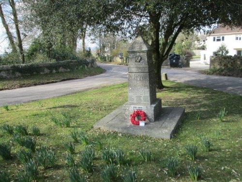 War Memorial Rousdon Estate