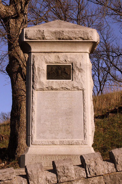 Monument 75th Pennsylvania Infantry #1