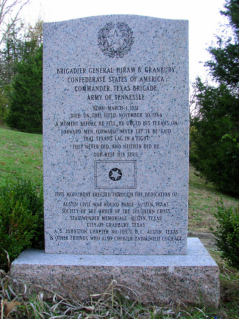 Brigadier-General Hiram Granbury Memorial #1