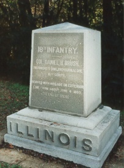 18th Illinois Infantry (Union) Monument #1
