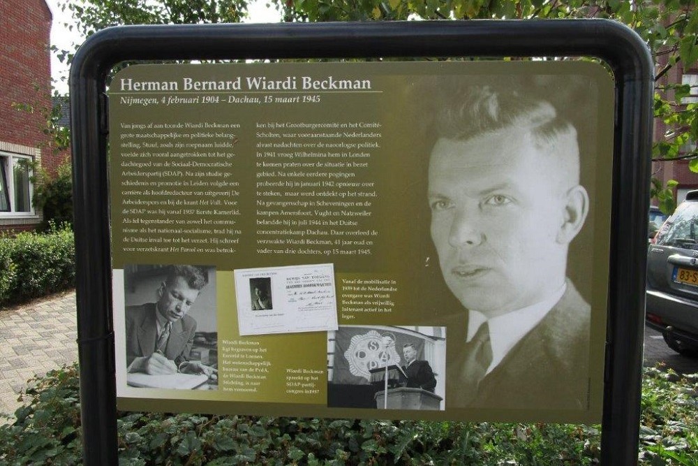 Information Panel Resistance Fighter Herman Bernard Wiardi Beckman #1