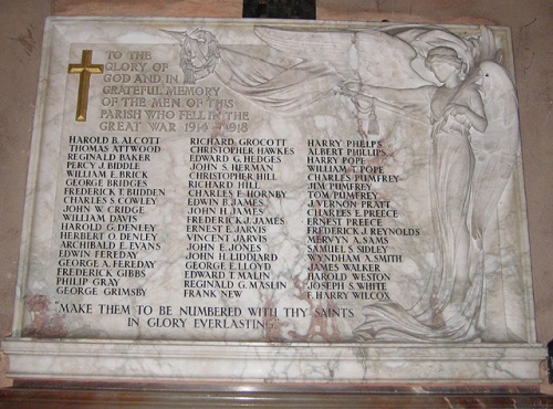 War Memorial St. Peter and St. Paul Church Upton-upon-Severn