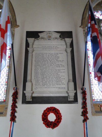 Oorlogsmonument St. Mary Church Hickling