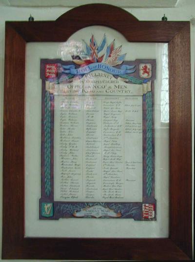 Roll of Honour St. Marys Church of Ireland #1