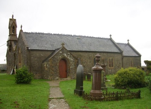 Oorlogsgraf van het Gemenebest St. Cynog Churchyard