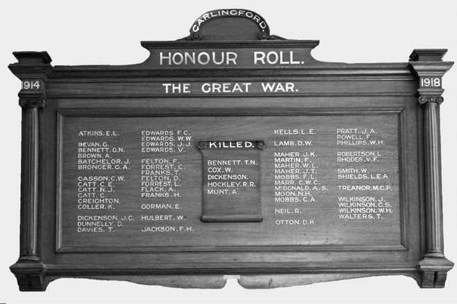 Roll of Honour Carlingford Library #1