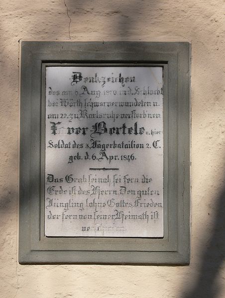 Monument Frans-Duitse Oorlog Pfarrkirche Unserer Lieben Frau