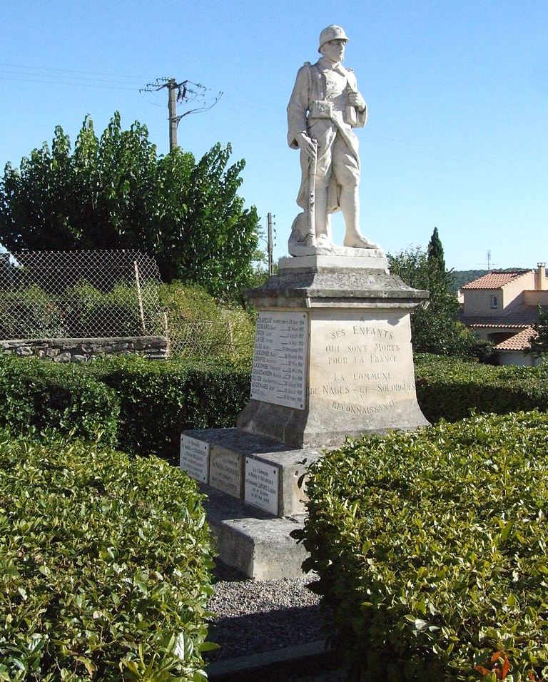 Oorlogsmonument Nages-et-Solorgues