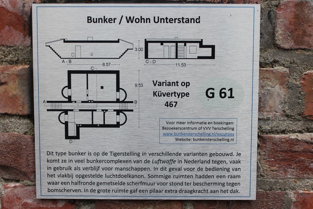 Duitse Radarstelling Tiger - Kvertype 467 Variant Bunker/Wohnunterstand #2