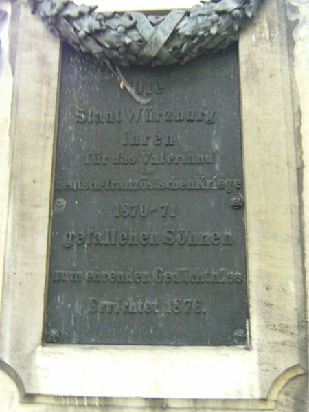 Monument Frans-Duitse Oorlog Würzburg #1