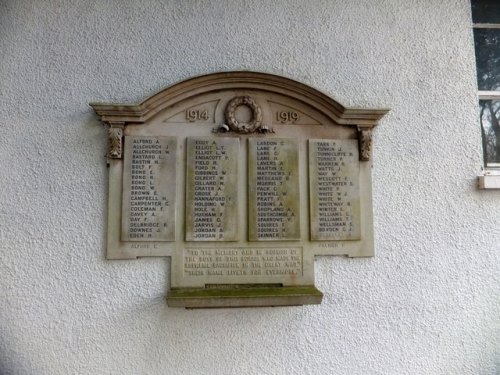 War Memorial Upton National School