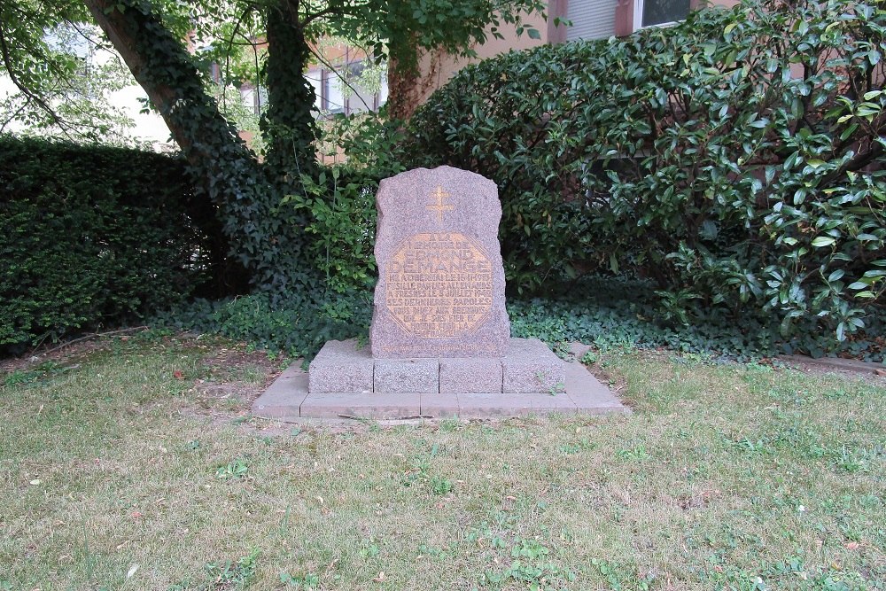 Memorial stone Eugène DEMANGE