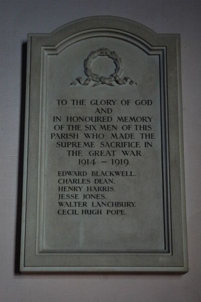 War Memorial Elkstone Parish