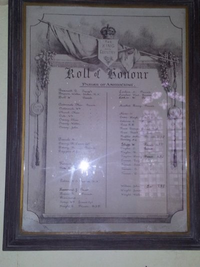 Roll of Honour All Saints Church #1