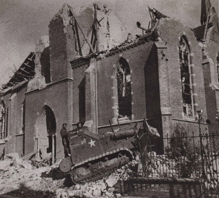 Herinneringsroute Tweede Wereldoorlog Kerktoren Gilze Verwoest #2