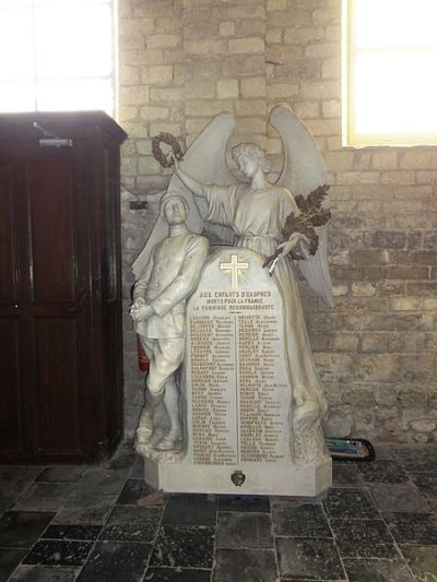 Oorlogsmonument Kerk Haspres