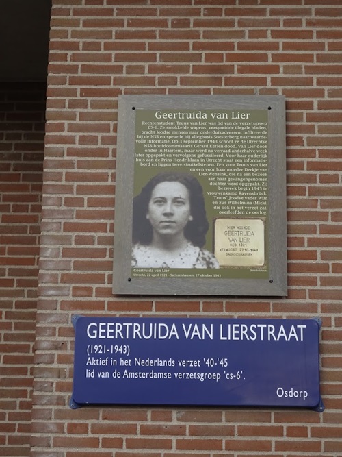 Memorial Plates De Aker Geertruida van Lierstraat #2