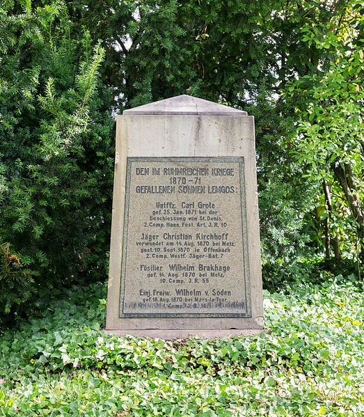 Monument Frans-Duitse Oorlog Lemgo